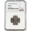 Image 1 : 1924 Canada 5-cent NGC Certified MS-62