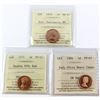 Image 1 : 1979 1ct ICCS MS-67 Numismatic BU, 1979 1ct ICCS Double 979 MS-65 & 1984 1ct ICCS PF-67 Ultra Heavy 