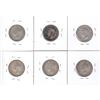 Image 2 : Estate Lot of 6x 1948 Canada 25-cent coins in VG to Fine Condition. 6pcs