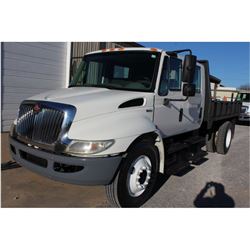 2011 INTERNATIONAL DURASTAR 4300 FLATBED DUMP TRUCK; VIN/SN:1HTJTSKL3BH344900 - S/A, CREW CAB, 300 H