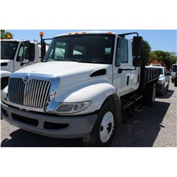 2011 INTERNATIONAL DURASTAR 4300 FLATBED DUMP TRUCK; VIN/SN:1HTJTSKL5BH344901 - S/A, CREW CAB, 300 H