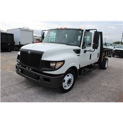 2013 INTERNATIONAL TERRASTAR FLATBED TRUCK; VIN/SN:1HTJSSKK6DH195606 - CREW CAB, 300 HP INTERNATIONA