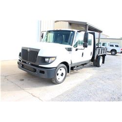 2013 INTERNATIONAL TERRASTAR FLATBED TRUCK; VIN/SN:1HTJSSKK8DH195607 - S/A, 300 HP INT. DIESEL, A/T,