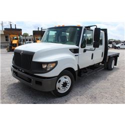 2013 INTERNATIONAL TERRASTAR FLATBED TRUCK; VIN/SN:1HTJSSKKXDH195608 - CREW CAB, 300 HP INTERNATIONA