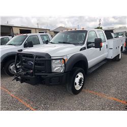 2012 FORD F550 SERVICE TRUCK; VIN/SN:1FD0W5HY7CEB85480 - 4X4, CREW CAB, V10 GAS, A/T, AC, FRONT MTD 