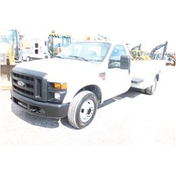 2008 FORD F350 SERVICE TRUCK; VIN/SN:1FDWF36R78EA43468 - V8 DIESEL, A/T, AC, SERVICE BODY, CRANE, 10