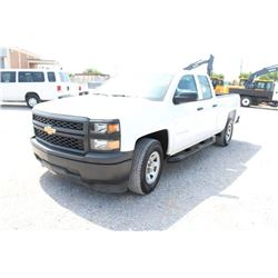 2015 CHEVROLET 1500 PICKUP TRUCK; VIN/SN:1GCRCPEC2FZ206726 - EXT. CAB, V8 GAS, A/T, AC, 51,917 MILES