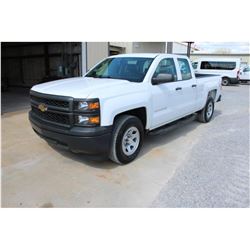 2015 CHEVROLET 1500 PICKUP TRUCK; VIN/SN:1GCRCPEC8FZ207606 - EXT. CAB, V8 GAS, A/T, AC, 56,224 MILES