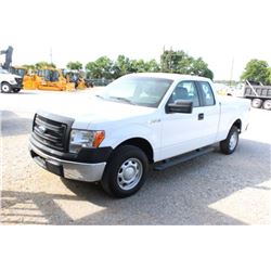 2014 FORD F150 PICKUP TRUCK; VIN/SN:1FTEX1CM2EFC09623 - EXT. CAB, V6 GAS, A/T, AC, BED COVER, 73,221