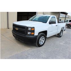 2014 CHEVROLET 1500 PICKUP TRUCK; VIN/SN:1GCNCPEC7EZ340483 - V8 GAS, A/T, AC, 50,040 MILES