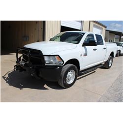 2012 DODGE 3500 PICKUP TRUCK; VIN/SN:3C63D3CL5CG253525 - 4X4, CREW CAB, CUMMINS TURBO DIESEL, A/T, A