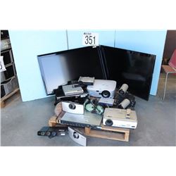 DVD PLAYER, DVD PROJECTOR, CAMERA, AVIATION HEADSET, MONITORS