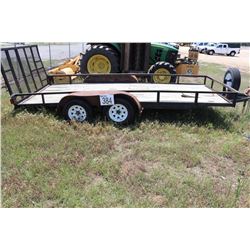 UTILITY TRAILER, VIN/SN:LW6734 - T/A, 6' 8" WIDE, 15' 8" LENGTH, TAILGATE