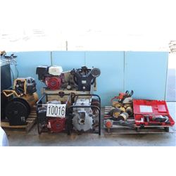 HYDRAULIC LIFTS, TOOL BOXES, AIR COMPRESSORS, CHAIN SAW, HAMMER DRILL , TRASH PUMPS, LIGHT BAR, MESS