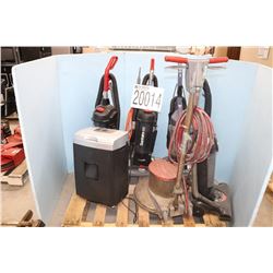 VACUUM CLEANERS, SHREDDER, FLOOR BUFFING MACHINE