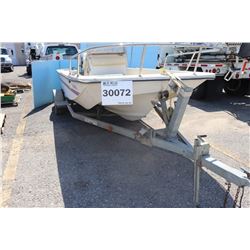 BOAT, OUTBOARD MOTOR, BOAT TRAILER