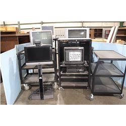 UTILITY CARTS, TELEVISIONS, MONITORS, VIDEO CONFERENCE CODEC, DVD PLAYER
