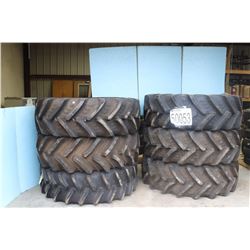 TIRES - (5) 18.4 R 30, SURE GRIP, (1) 18.4 R 30, C BLTT DYNA TORQUE II SURE GRIP TRD