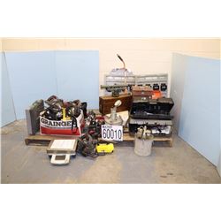 IMPACT WRENCH, LEVEL, DRILLS, DISTANCE MEASURING WHEEL, POWER INVERTER, ENGINE DIAGNOSTIC ANALYZER, 