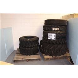 TIRES (1) 10R 22.5, (2) 14-17.5, (1) 19.5L-24