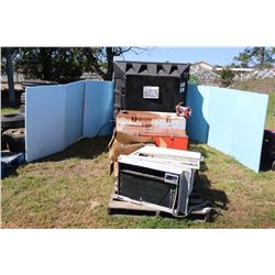 WELDING TORCH, WINDOW A/C UNIT, FUEL PUMP W/ METER, TRANSFER PUMP, FUEL TANK, PULLER SET, EVAPORATIV