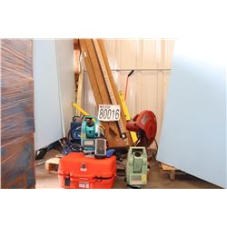 SURVEY EQIPMENT LEVELING RODS, LEVELS, TOTAL STATIONS, DATA COLLECTOR, DISTANCE MEASURING WHEEL, SAW