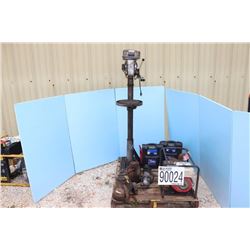 JACKS, BATTERY CHARGERS, GRINDER, TRASH PUMP, DRILL PRESS