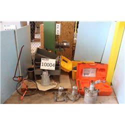 TEST SAMPLE SPLITTER, DISTANCE MEASURING WHEEL, SOIL COMPACTOR, AIR ENTRAINMENT METERS