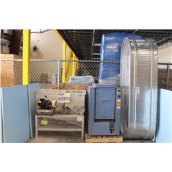 WATER STORAGE TANKS, VACUUM PUMP, TEST MASTER, BALANCE, WATER LAB BATH, IMMERSION HEATER