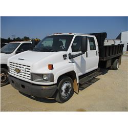2004 CHEVROLET C4500 FLATBED DUMP, VIN/SN:1GBE4E12X4F515506 - S/A, DURAMAX DIESEL, A/T, 14' FLATBED 