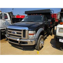 2008 FORD F550 DUMP, VIN/SN:1FDAF57R28EC05043 - S/A, V8 POWER STROKE DIESEL ENGINE, 5 SPEED TRANS, 1