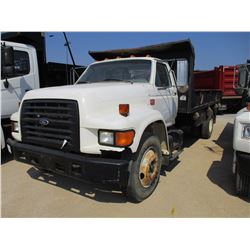 1998 FORD FLATBED DUMP, VIN/SN:1FDNF80C9WVA31896 - S/A, FORD DIESEL ENGINE, A/T, 26,000 # GVW, 16' F