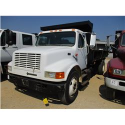 1999 INTERNATIONAL 4700 FLATBED DUMP, VIN/SN:1HTSCABM2XH613502 - INT T444E ENG, 6 PLUS TRANS, 15' ST