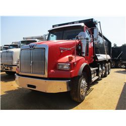 2013 WESTERN STAR W4900 SB DUMP, VIN/SN:5KKHALDV9DPBX0654 - QUAD AXLE, 450HP DD13 DETROIT DIESEL ENG