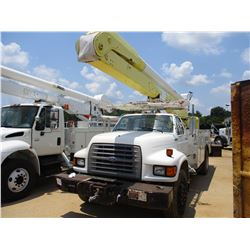 1996 FORD F SERIES BUCKET TRUCK, VIN/SN:1FDXF80E8TVA02220 - S/A, CUMMINS DIESEL, ALLISON A/T, 3,000#