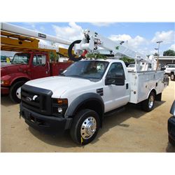 2008 FORD F550 BUCKET TRUCK, VIN/SN:1FDAF56RX8EE54286 - POWER STROKE DIESEL ENGINE, EATON A/T, ALTEC