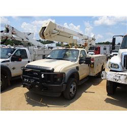 2009 FORD F550 BUCKET TRUCK, VIN/SN:1FDAF56R69EB24582 - S/A, POWERSTROKE DIESEL ENGINE, A/T, BRANFX 