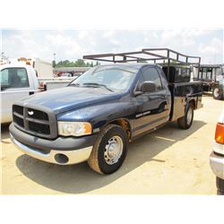 2005 DODGE RAM 2500 SERVICE TRUCK, VIN/SN:3D6WR26D55G831934 - S/A, V8 GAS ENGINE, A/T, KNAPHIDE SERV