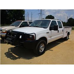 2006 FORD F250 SERVICE TRUCK, VIN/SN:1FDSW21P56EA01926 - 4X4, CREW CAB, POWER STROKE DIESEL ENGINE, 