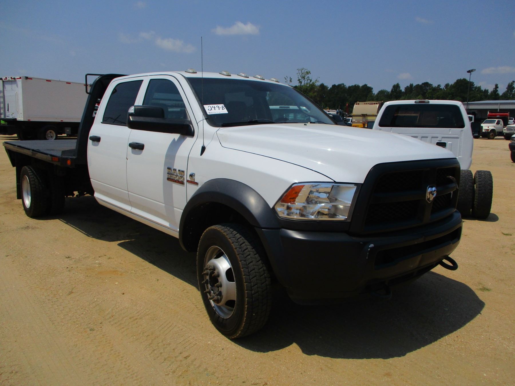 2015 DODGE RAM 5500 FLATBED TRUCK, VIN/SN3C7WRNFL3FG588904 4X4, CREW CAB, CUMMINS TURBO