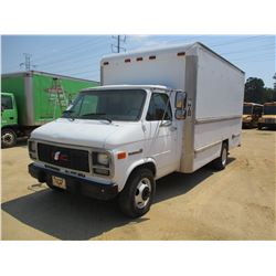 1995 GMC VANDURA BOX TRUCK, VIN/SN:1GDHG31C2SF526495 - S/A, JASPER GAS ENGINE, A/T, 14' LENGTH, 10' 
