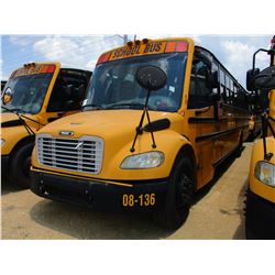 2008 THOMAS SAF-T-LINER C2 SCHOOL BUS, VIN/SN:4UZABRCS68CY48390 - S/A, 49 PASSENGER, 260 HP MERCEDES