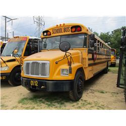 2001 FREIGHTLINER SCHOOL BUS, VIN/SN:4UZ6CFAA31CG66408 - S/A, CUMMINS ISB205 DIESEL ENGINE, A/T, AC,