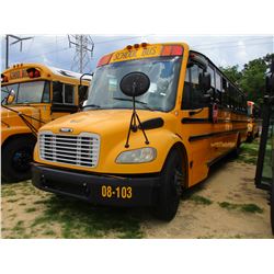 2008 THOMAS SAF-T-LINER C2 SCHOOL BUS, VIN/SN:4UZABRCS88CY48357 - S/A, 49 PASSENGER, 260 HP MERCEDES
