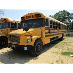 2001 FREIGHTLINER SCHOOL BUS, VIN/SN:4UZAAXBV71CG66421 - S/A, CUMMINS ISB205 DIESEL ENGINE, A/T, AC,