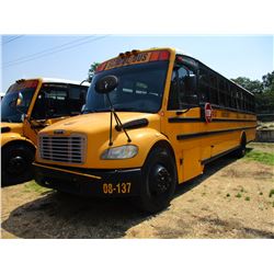 2008 THOMAS SAF-T-LINER C2 SCHOOL BUS, VIN/SN:4UZABRCS88CY48391 - S/A, 49 PASSENGER, 260 HP MERCEDES