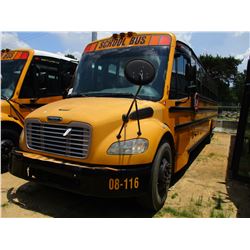 2008 THOMAS SAF-T-LINER C2 SCHOOL BUS, VIN/SN:4UZABRCS08CY48370 - S/A, 49 PASSENGER, 260 HP MERCEDES