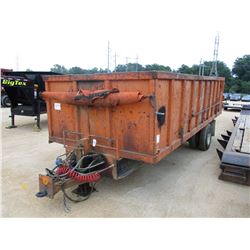 STEEL DUMP TRAILER, VIN/SN:5010-1952 - 20' LENGTH, S/A, 7' 6" WIDTH, FRAME TYPE, SPRING SUSPENSION, 