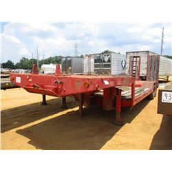 LOWBOY TRAILER, - T/A, 35' LENGTH, 96" WIDTH, DOVETAIL, HYD RAMPS, 10.00-20 TIRES (BILL OF SALE ONLY