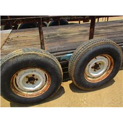 TAG TRAILER, - 6'X 16',T/A, FOLD DOWN RAMP, S7225/75D15 TIRES (COUNTY OWNED)